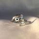 92.5 Sterling Silver Light Blue Evil Eye Designer Ring